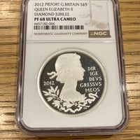 ★即購入…8.5万円 2012 エリザベス女王 ダイヤモンドJ ピエフオー銀貨 2012 英国 エリザベス2世即位60周年記念 ダイヤモンド