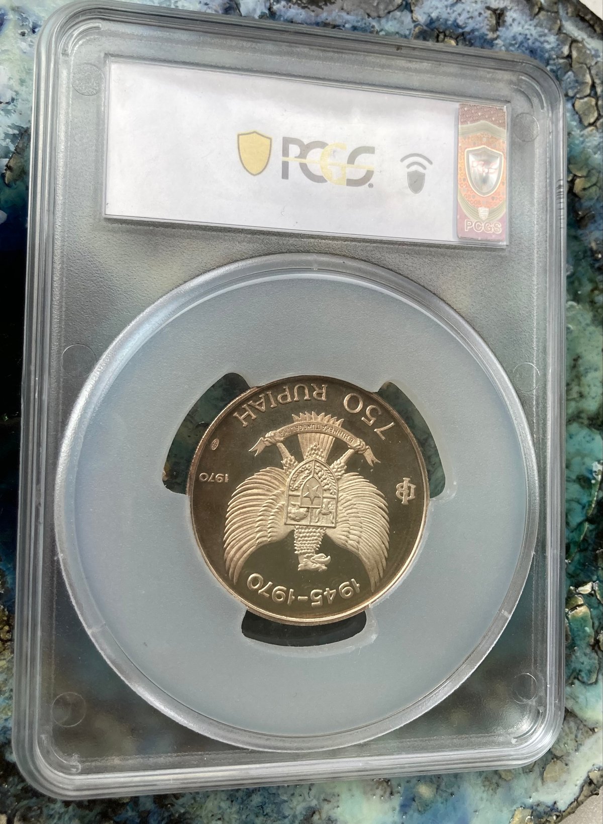 トーンあり PCGS鑑定PR67 インドネシア ガルーダ銀貨 1970年 750 トーンあり PCGS鑑定PR67 インドネシア ガルーダ銀貨 1970年 750