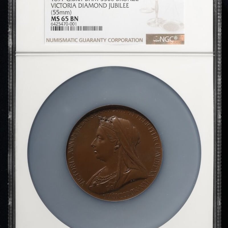 NGC鑑定MS65BN 1897年 ヴィクトリア女王 ダイヤモンドジュビリー 銅