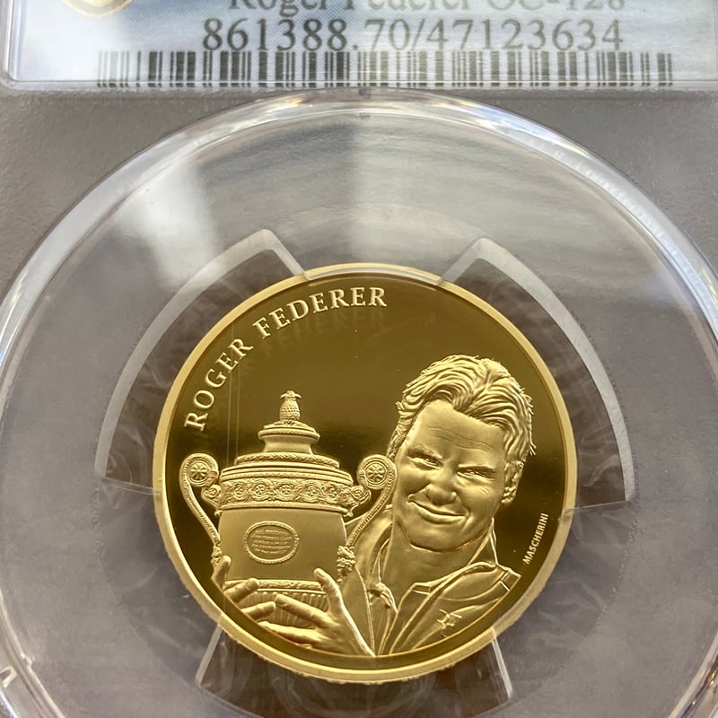 PCGS鑑定PR70】ロジャーフェデラー 金貨 ゴールドコイン スイス