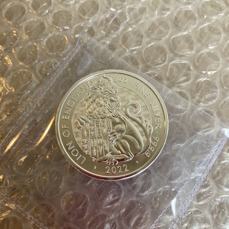 2オンス銀貨 2022 ロイヤルテューダービースト イングランドのライオン BU版5ポンド銀貨 シルバーコイン ロイヤルミント イギリス造幣局 英国 Brilliant Uncirculated