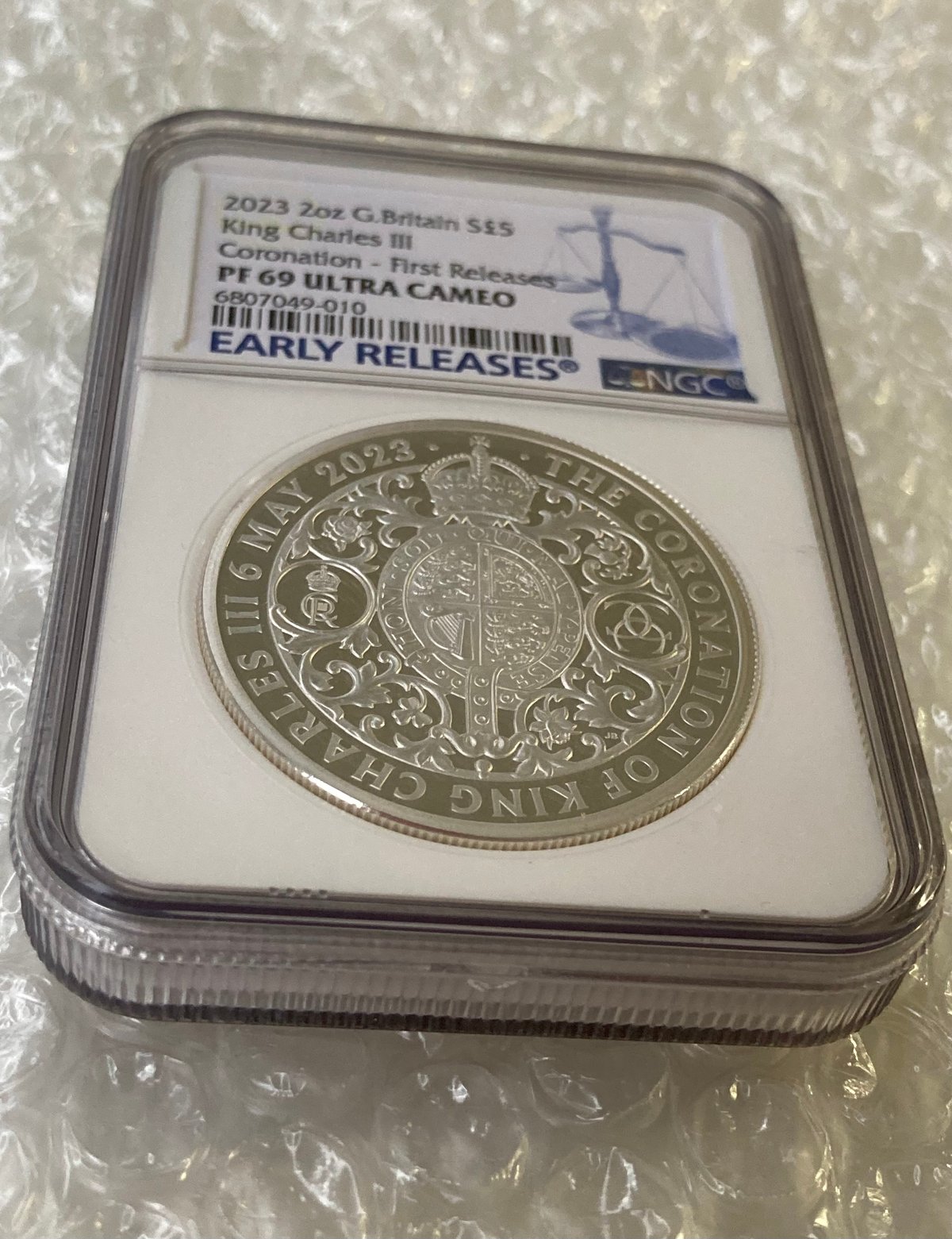 2023 チャールズ3世 戴冠記念 £5プルーフ銀貨 NGC PF70UC FR 2023 イギリス チャールズ3世 戴冠記念 5ポンド プルーフ銀貨