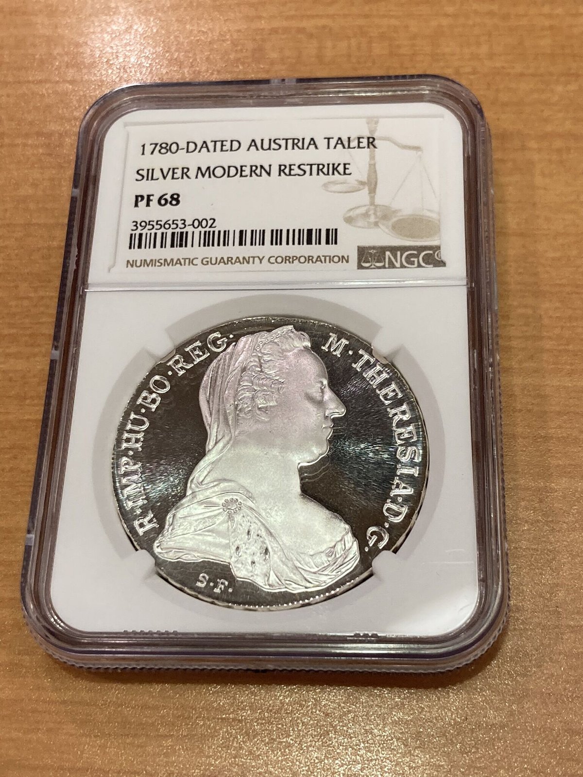 1780年 オーストリア 銀貨 NGC PF66 アンティーク モダン コインターラー材質