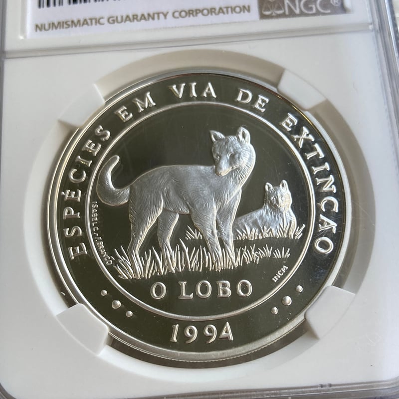 灰色オオカミ 狼 ポルトガル 1994年 絶滅危惧種動物シリーズ 1000