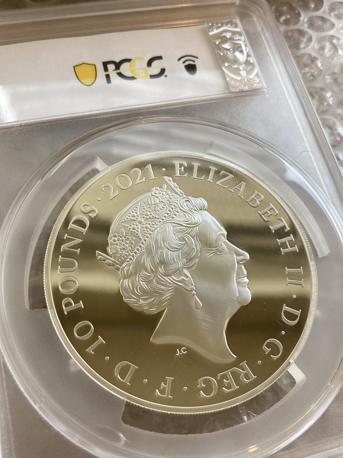 世界で1枚 【PCGS70鑑定】5オンス銀貨 ロイヤルミント版