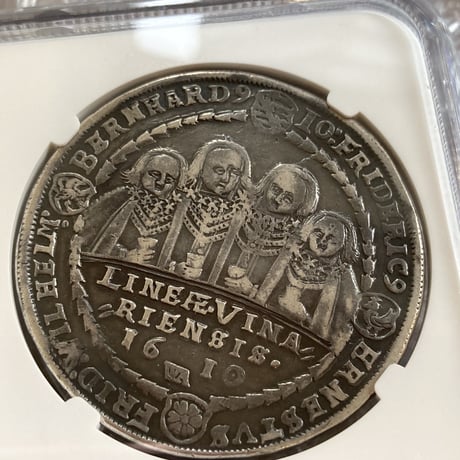 1610年 ザクセン・ワイマール ターラー銀貨 アンティークコイン ドイツ NGC鑑定VF GERMANY SAXE-WEIMAR DAV-7523 ※DETAILSあり