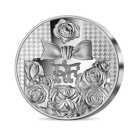 DIOR公式  ディオール 5オンス銀貨 50€ シルバー プルーフコイン フランス フレンチミント ミスディオールモチーフデザイン  クリスチャンディオール 香水 ボトル 瓶