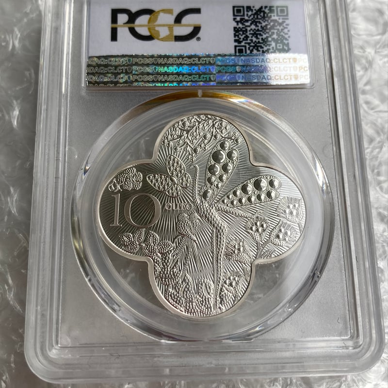 【希少】2016年 WithLove 5ドル記念ハート型 純銀銀貨 1oz PR70DCAM ヴァンクリーフ＆アーペル フレンチミント 2016年 10ユーロ
