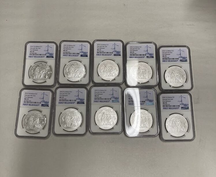 ☆ウナとライオン☆ NGC最高鑑定 MS70 2022 ファーストリリース 銀貨 ☆ウナとライオン☆ NGC最高鑑定 MS70 2022 ファーストリリース