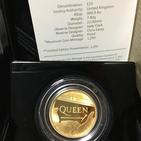 QUEEN クイーン 1/4オンス 25ポンド金貨 プルーフコイン ゴールド ロイヤルミント イギリス 英国 レジェンズ ミュージックレジェンド