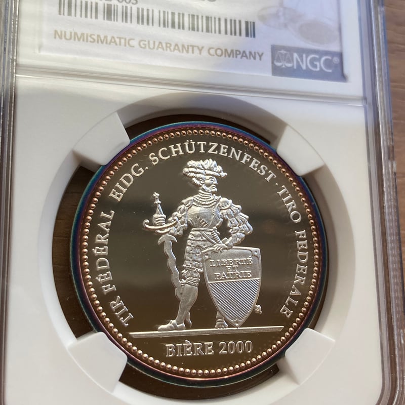 NGC鑑定PF69】スイス 射撃祭 2000年 50フラン銀貨 シルバー NGC鑑定PF69】スイス 射撃祭 2000年 50フラン銀貨 シルバー