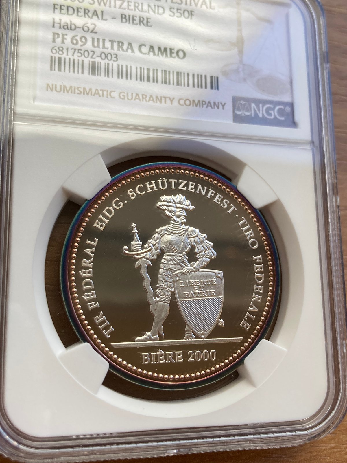 スイス　シュタンス射撃祭記念50フラン銀貨2018　NGC-PF69UC スイス シュタンス射撃祭記念50フラン銀貨2018 NGC-PF69UC