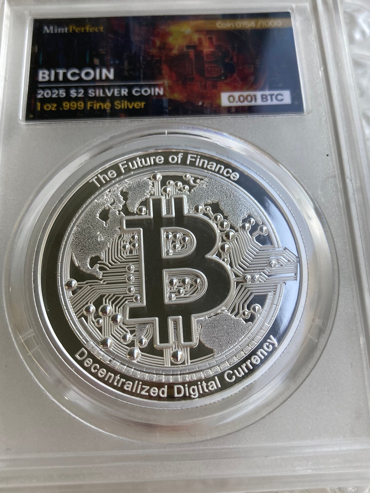 ビットコイン 純銀 コレクションコイン 1オンス BTC 純銀 BTC GOLD / Pure Silver Bitcoin (Gold plating) / CR-0001