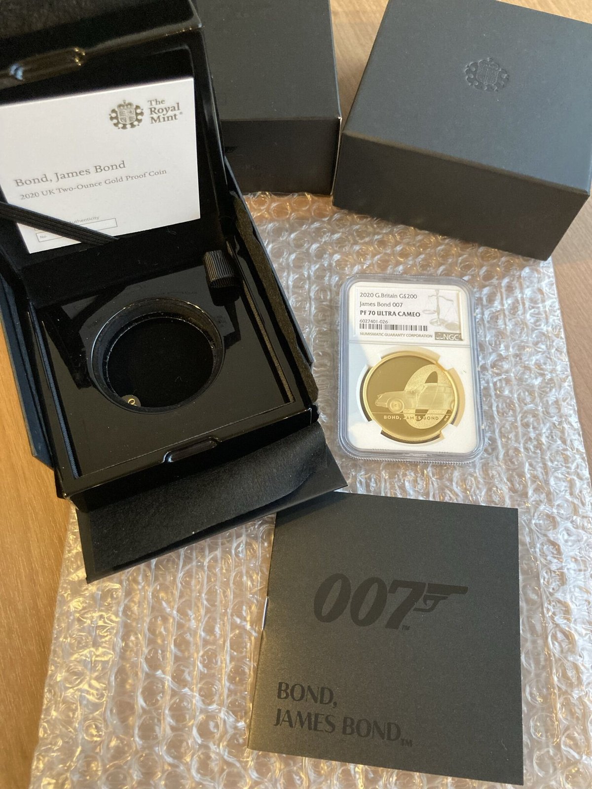 2020 ジェームズボンド 007 1oz 銀貨 NGC MS70 FR① 20H07AAD