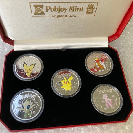 ニウエ 2002年 ポケモン ポケットモンスター 10ドル銀貨セット カラー版 シルバー プルーフコイン ピカチュウ 泰星コイン pokemon pikachu