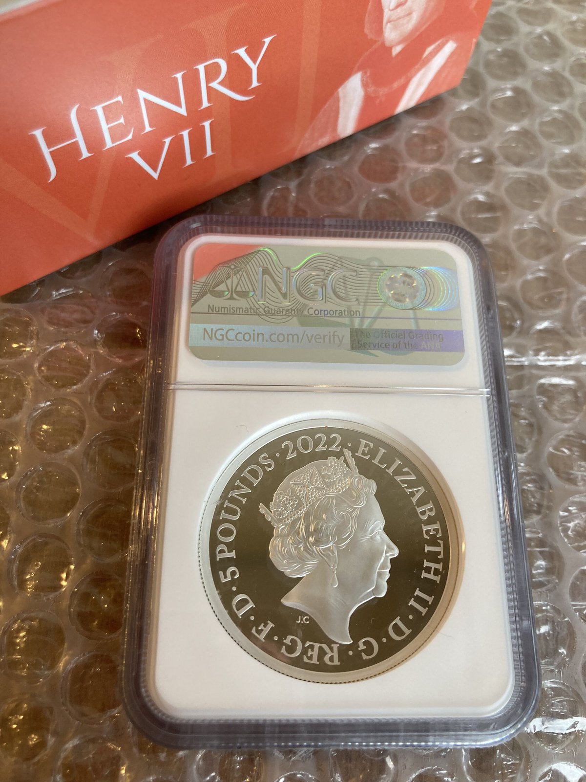 NGC鑑定PF70・2オンス銀貨】 ヘンリー7世 2022年 ロイヤルミント