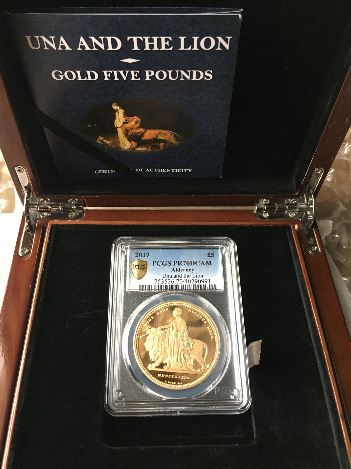 PCGS PR70DCAM Una Lion Alderney ウナとライオン 2019 イ...