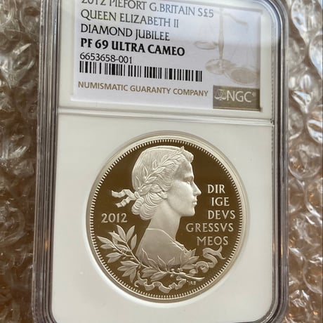 エリザベス2世　ダイヤモンドジュビリー　金メッキ銀貨　PCGS - PR69DC エリザベス2世 ダイヤモンドジュビリー 金メッキ銀貨 PCGS - PR69DC