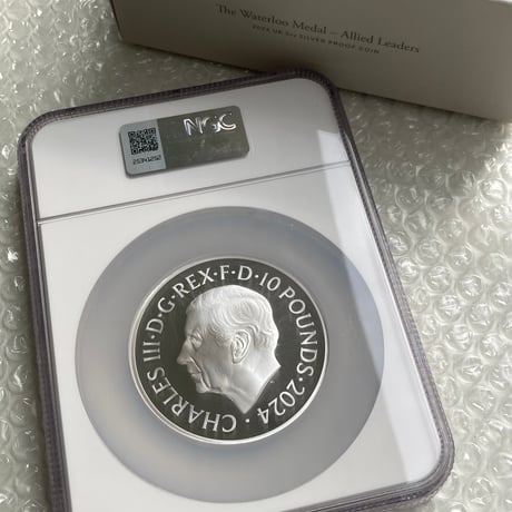 5oz・NGC鑑定PF69+FR ロイヤルミント ピストルッチ 2024年 ワーテルロー・メダル 連合国代表 5オンス銀貨 シルバープルーフコイン