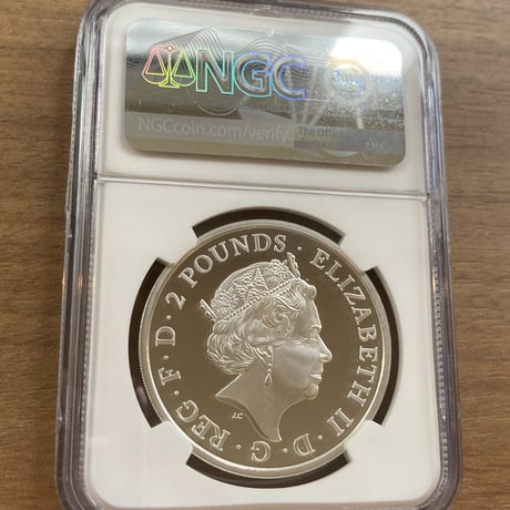 【NGC70鑑定】コンプリーター・最終版 クイーンズビースト 1オンス 2ポンド銀貨 ロイヤルミント シルバープルーフコイン QUEEN'S BEASTS COMPLETER PF70UC