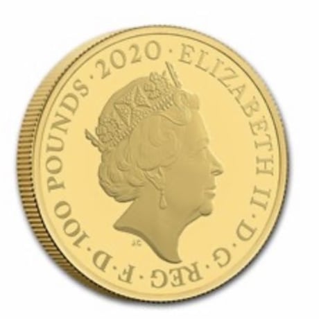 【第1貨・1オンス】 007 ジェームズ・ボンド 100ポンド金貨 プルーフコイン ゴールド 2020年 英国 ロイヤルミント James Bond