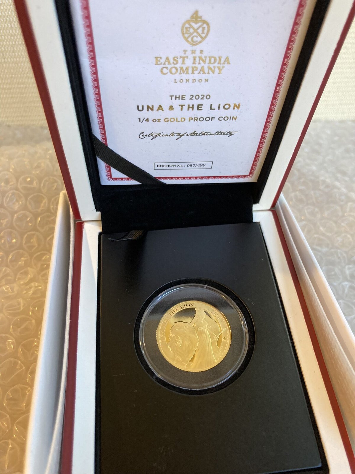 2020年 セントヘレナ ウナとライオン 2ポンド プルーフ金貨 NGCPF70 2020年度版 ウナとライオン セントヘレナ造幣局 1/4オンス金貨