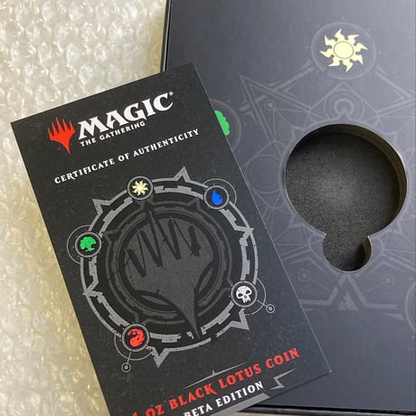 【箱ケース有】 MTG公式 ブラックロータス ベータ版 マジックザギャザリング PCGS鑑定PR70 サモア 1オンス銀貨 シルバー プルーフコイン ×トレカ・トレーディングカード