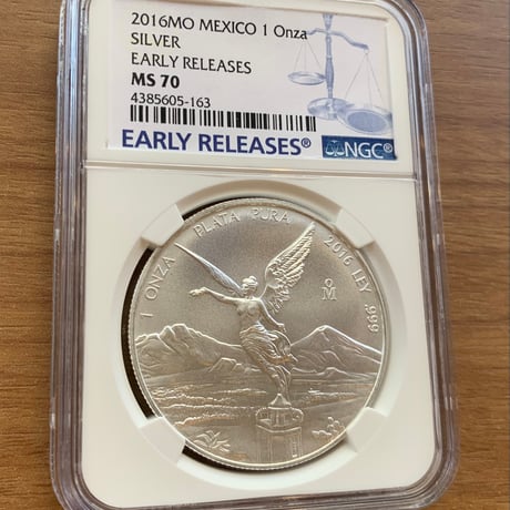 NGC鑑定MS70 2016年 メキシコ リベルタード 1オンス 銀貨 シルバーコイン MEXICO