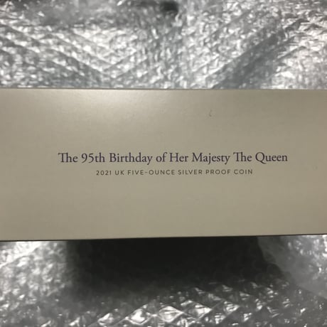 5オンス銀貨 2021年 イギリス エリザベス女王 クイーン 生誕95周年記念 プルーフシルバーコイン 95TH BIRTHDAY OF THE QUEEN