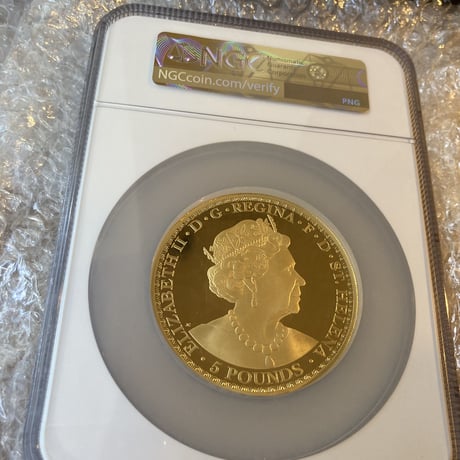 NGC70鑑定・PF70UC+FR 発行30枚 ウナとライオン 2021年 セントヘレナ マスターピース 5オンス 金貨 ゴールド プルーフコイン