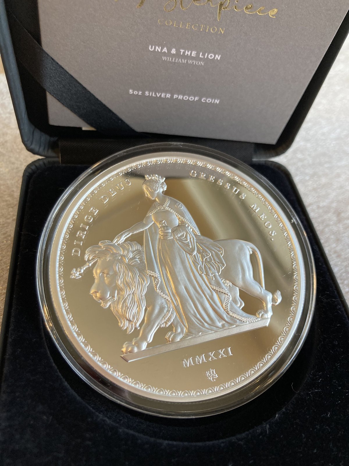 ウナとライオン 2021年 セントヘレナ マスターピース 5オンス 銀貨 シルバー プルーフコイン 発行300枚