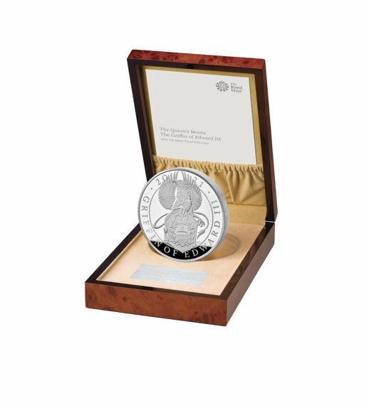 1kg銀貨】2021 エドワード3世のグリフィン クイーンズビーストシリーズ