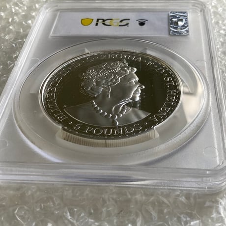 【最高鑑定品】5オンス銀貨 ウナとライオン イギリス領セントヘレナ造幣局 マスターピース版 ウィリアムワイオンデザイン 2021年 シルバー プルーフコイン Una Lion