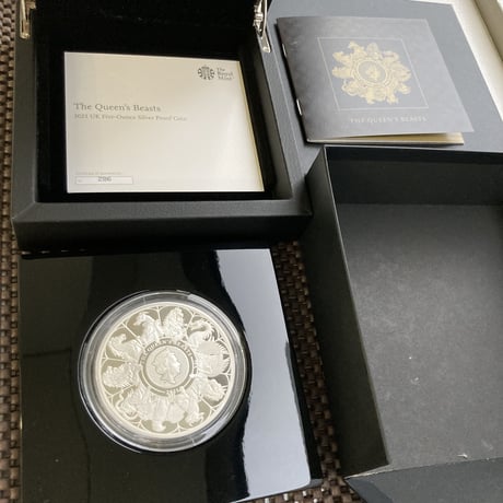 コンプリーター版 2021 クイーンズビースト 5オンス 10ポンド銀貨 プルーフコイン シルバー QUEEN'S BEASTS COMPLETER 5oz Silver coin