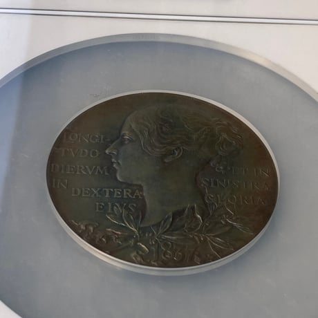 【両面綺麗なブルートーン】 NGC鑑定MS62 1897年 ヴィクトリア女王 ダイヤモンドジュビリー 銀 アンティーク シルバーメダル ヤングヘッド Victoria ×銀貨・コイン