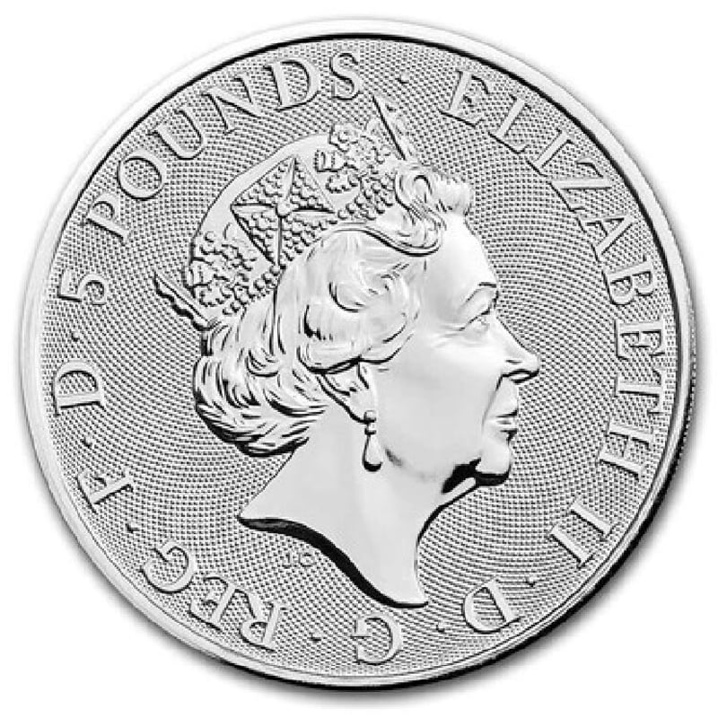 2022年 ライオン オブ イングランド 銀貨2オンス 2オンス銀貨 2022 ロイヤルテューダービースト イングランドのライオン