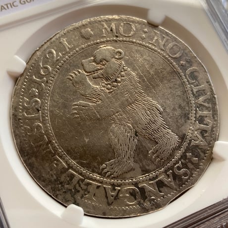 スイス 1621年 熊図 ベア 1ターラー銀貨 NGC鑑定XF Details Cleaned ターレル シルバーコイン アンティークコイン Switzerland Thaler Taler