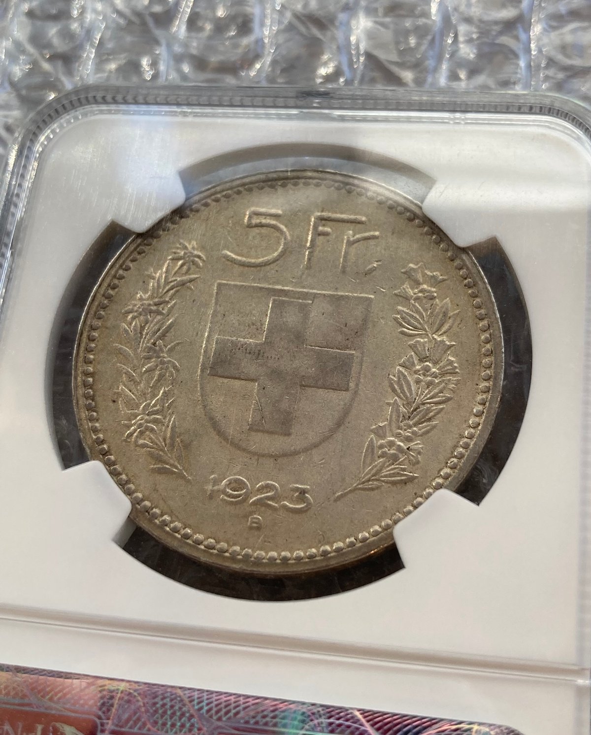 8/10迄２０％off スイス連邦　ウィリアム テル ５フラン銀貨　１９２３ Ｂ 8/10迄20％off スイス連邦 ウィリアム テル 5フラン銀貨