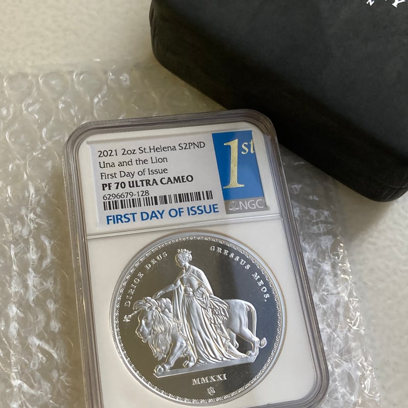 NGC鑑定PF70UC+FDI】 2オンス銀貨 ウナとライオン マスターピース版