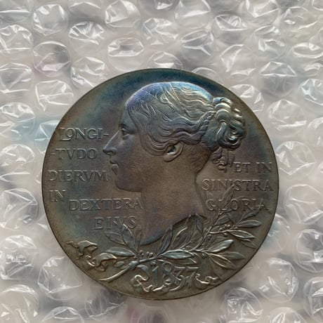 【究極のトーン】 1897年 ヴィクトリア女王 ダイヤモンドジュビリー 銀 アンティーク シルバーメダル ヤングヘッド Queen Victoria Silver Medal ×アンティークコイン