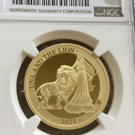 NGC鑑定PF69 ウナとライオン 2020年 イギリス領セントヘレナ造幣局 1オンス金貨 ゴールド プルーフコイン 発行200枚 Una Lion St.Helena