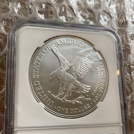 【新鑑定基準NGCX】MS10評価 2023年 イーグル銀貨 シルバーコイン 米国 アメリカ FDI 発行即日鑑定
