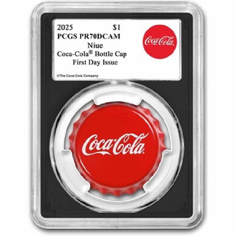 最高鑑定】2025年 NGCPF70 コカコーラ ボトルキャップ型 純銀 銀貨