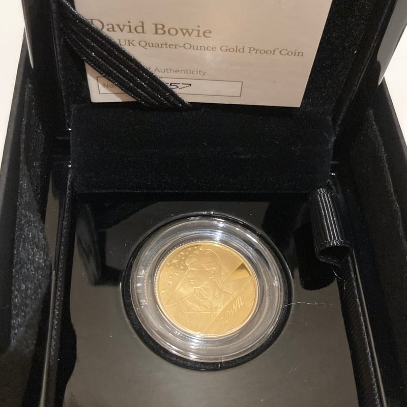 金7.8g】デビッドボウイ 1/4オンス金貨 25ポンド ゴールド プルーフ