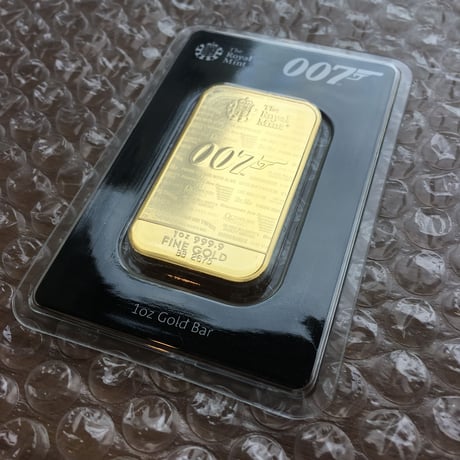 007 1オンス 金 ゴールドバー 英国 イギリス ロイヤルミント James Bond 1oz gold bar Royal Mint インゴッド 延棒