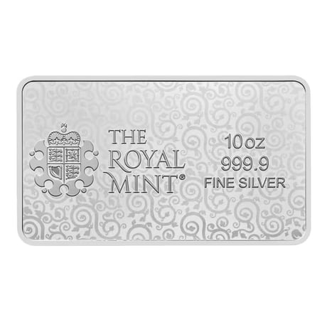 【10オンス・シルバーバー】2024年版　ロイヤルミント ウナとライオン 10oz 銀棒 インゴット 英国 イギリス Royal Mint Una Lion