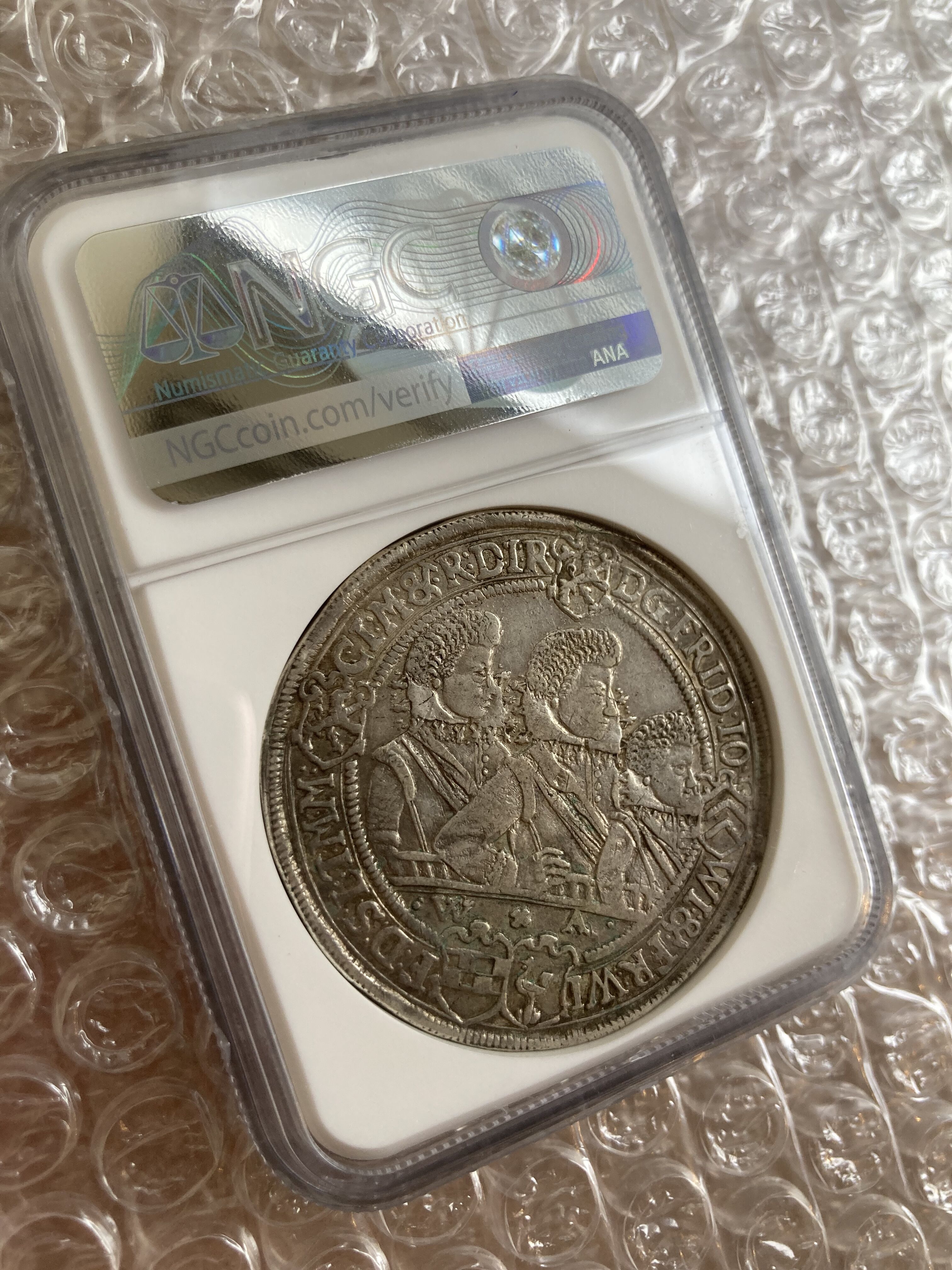 1624年 ザクセン·アルテンブルク 1ターラー銀貨 NGC AU53 original