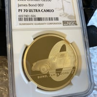 【NGC鑑定 PF70UC】第1貨2オンス金貨 ロイヤルミント 007 ジェームズ・ボンド 200ポンド金貨 プルーフコイン ゴールド 英国