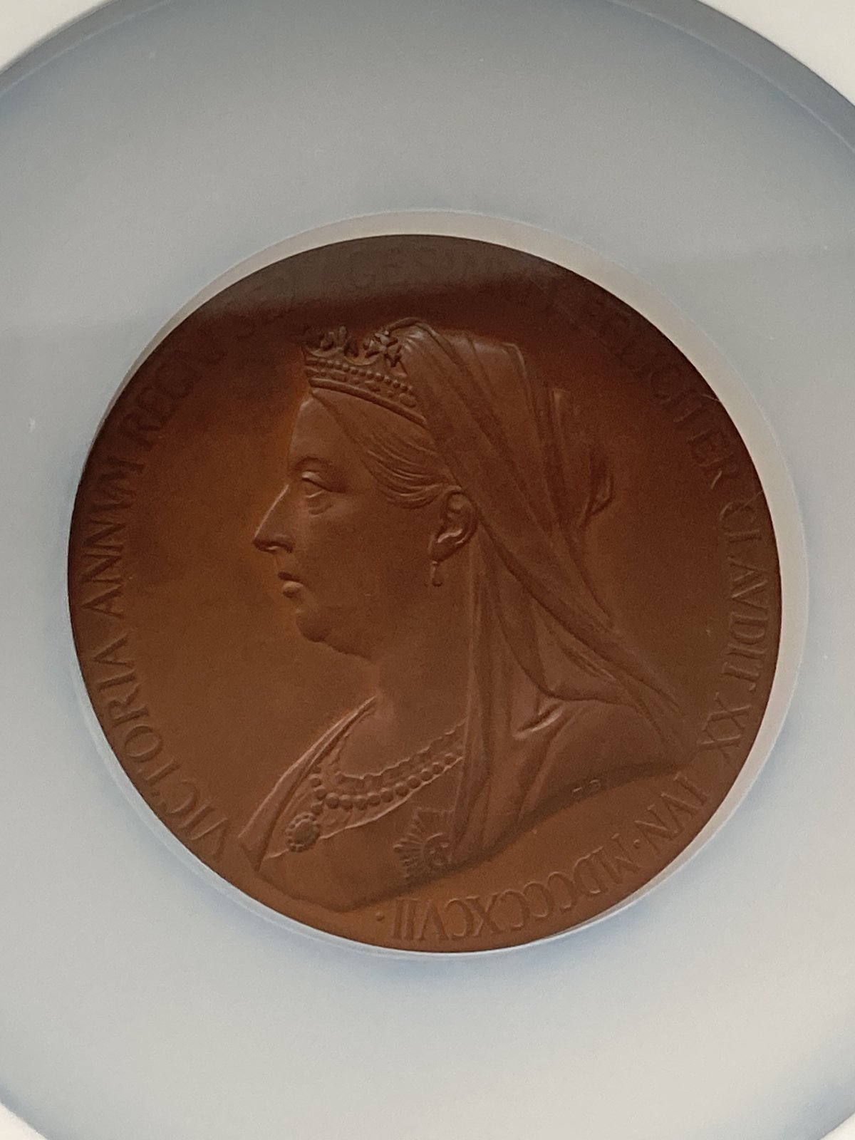 大型 銅メダル 55mm 1897年 ビクトリア ダイヤモンドジュビリー 銅貨