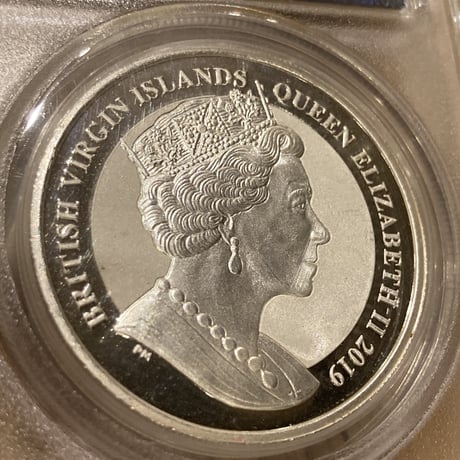 2oz Piedfort 【PCGS鑑定MS66】 ウナとライオン 2019 イギリス領 ヴァージン諸島 2オンス銀貨 ピエフォー リバースプルーフ シルバーコイン